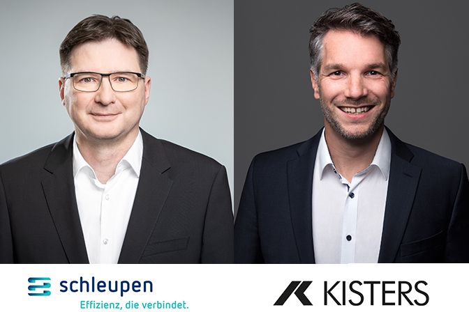 Dr. Volker Kruschinski, Vorstandsvorsitzender der Schleupen AG und Dr. Markus Probst, Vertriebsleiter Energie der KISTERS AG