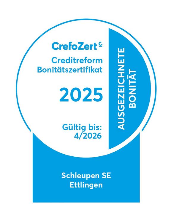 Ausgezeichnet: Wir gehören wieder zu den 2% der deutschen Unternehmen, die das renommierte CrefoZert Bonitätszertifikat der Creditreform erhalten.
