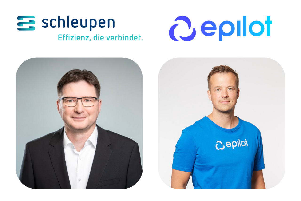 Dr. Voker Kruschinski, Vorstandsvositzender der Schleupen SE und Michek Nicolai, CEO und Gründer von epilot