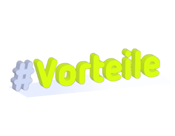 Schriftzug Vorteile