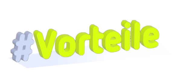 Schriftzug Vorteile