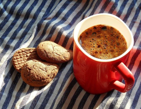 Kaffeetasse mit Keksen