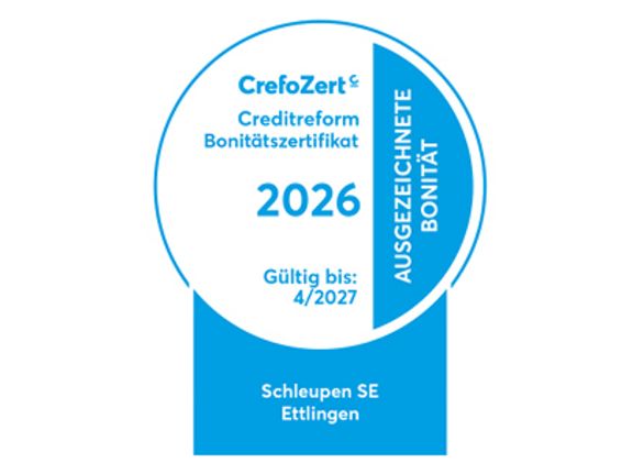 Ausgezeichnet: Wir gehören wieder zu den 2% der deutschen Unternehmen, die das renommierte CrefoZert Bonitätszertifikat der Creditreform erhalten.