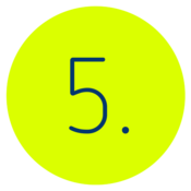 Die Zahl 5 im Kreis.